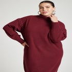 Sweater Mini Dress With Lace Detail image number null