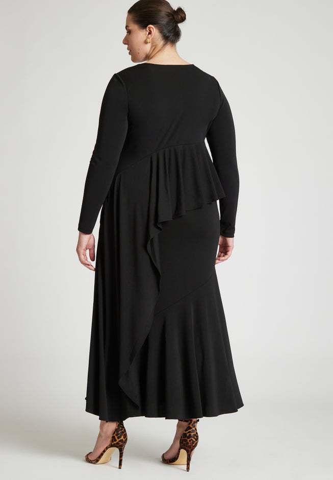 Asym Neckline Flounce Dress image number 2