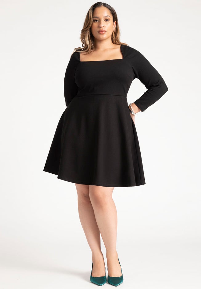 Square Neck Mini Dress image number null