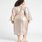 Sequin Wrap Dress image number null