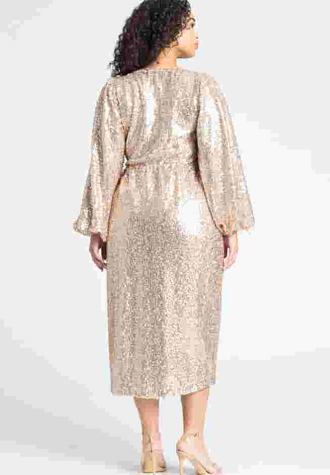 Sequin Wrap Dress image number 2