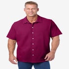 Lightweight Stretch Mesh Piqué Button Down Shirt image number null