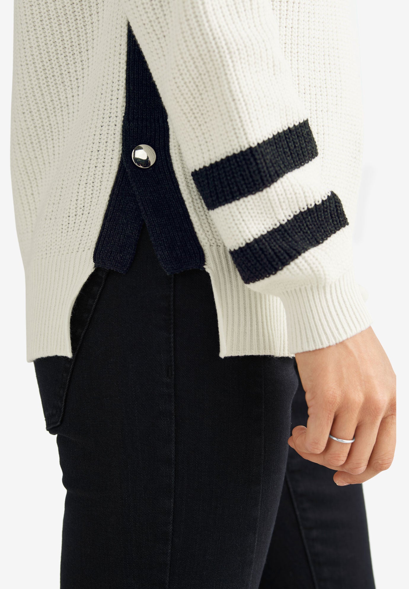 Side Stripe Mockneck Sweater image number 3