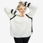 Side Stripe Mockneck Sweater image number null