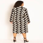 Geo Print Heavy Knit Duster image number null