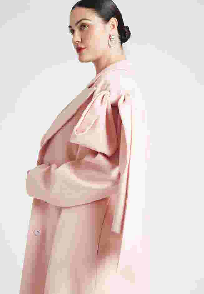 Coat With Bow Sleeve Detail image number 2