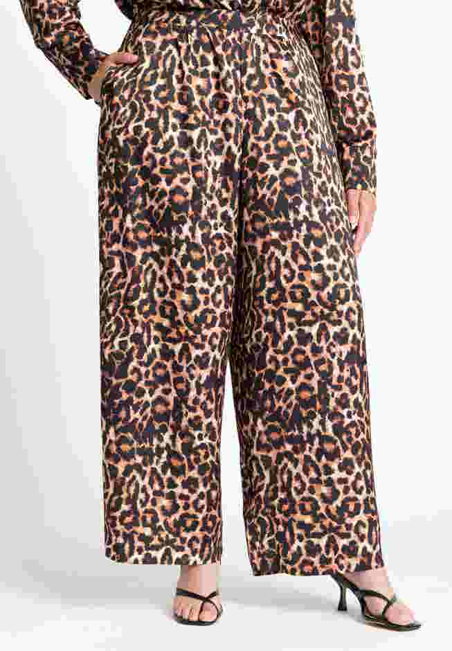 Pull On Printed Wide Leg Pant image number 1