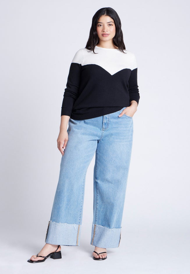 Sweetheart Colorblock Sweater image number 2