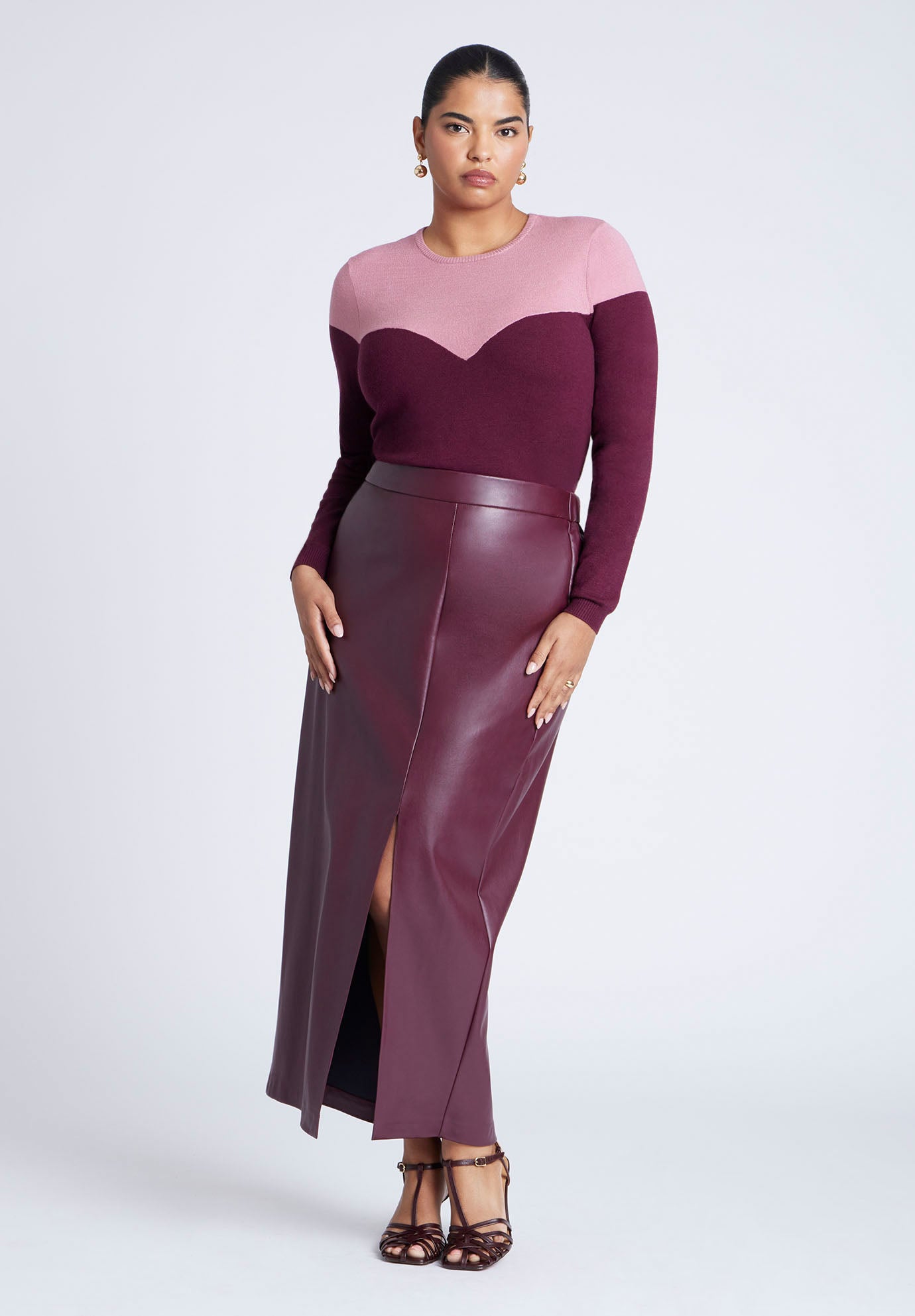 Sweetheart Colorblock Sweater image number 2