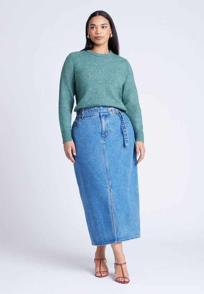 Scoop Hem Sweater image number 3