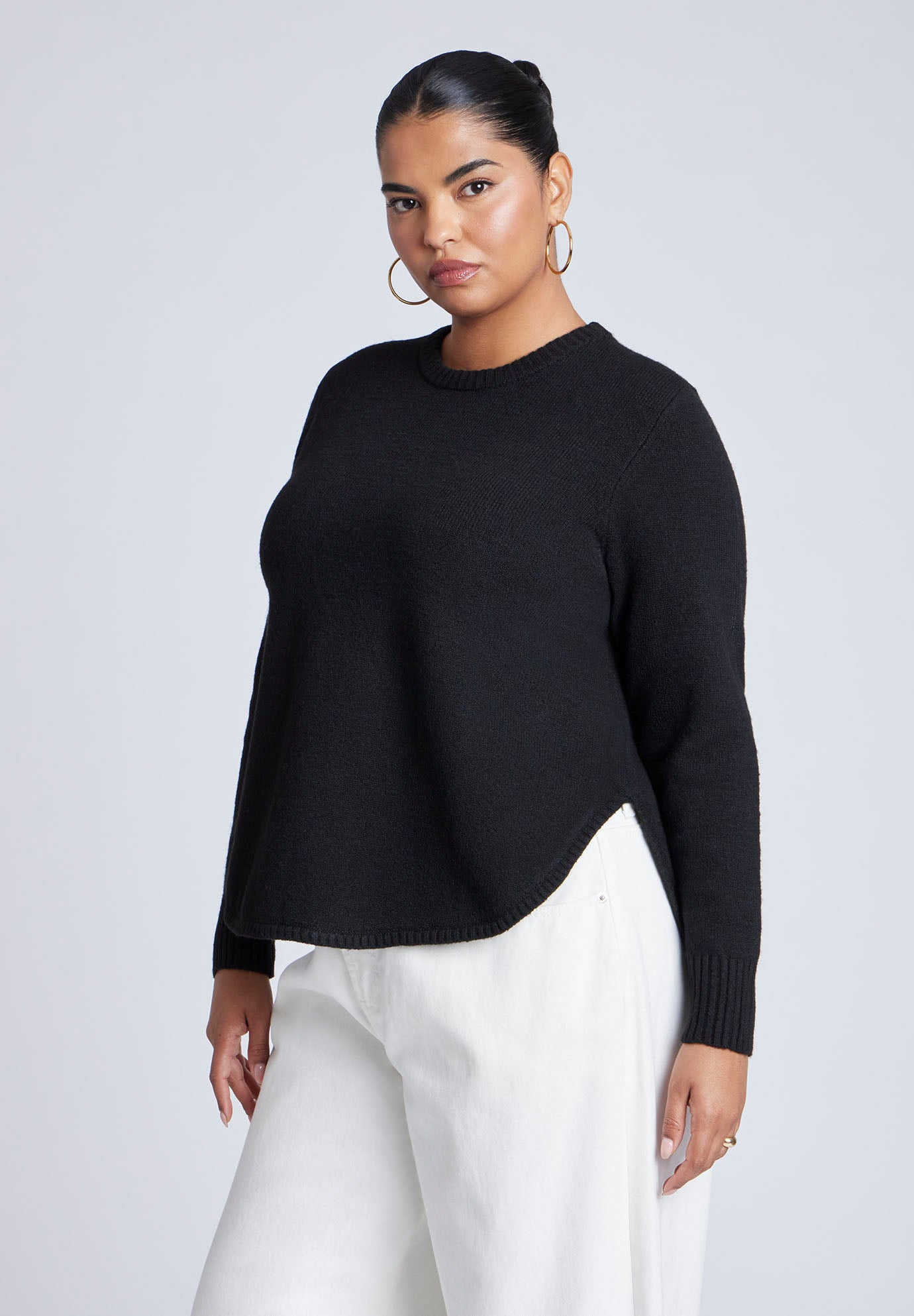 Scoop Hem Sweater image number 0