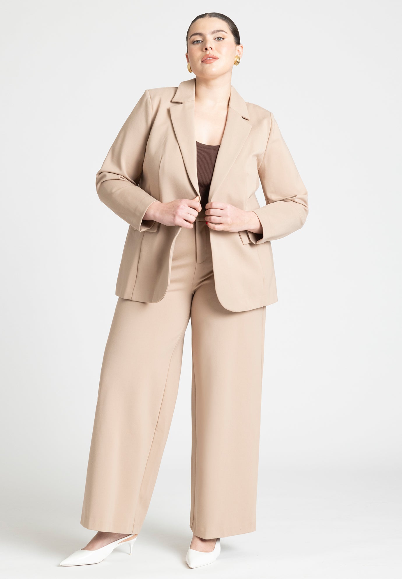 The Ultimate Stretch Long One Button Blazer image number 2