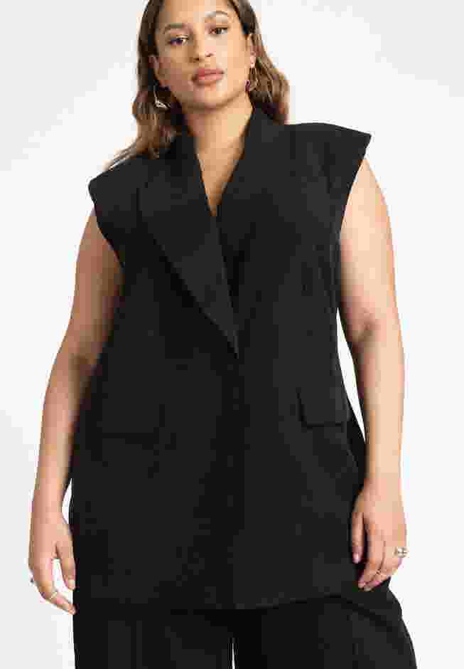 Longline Double Breasted Vest image number 0