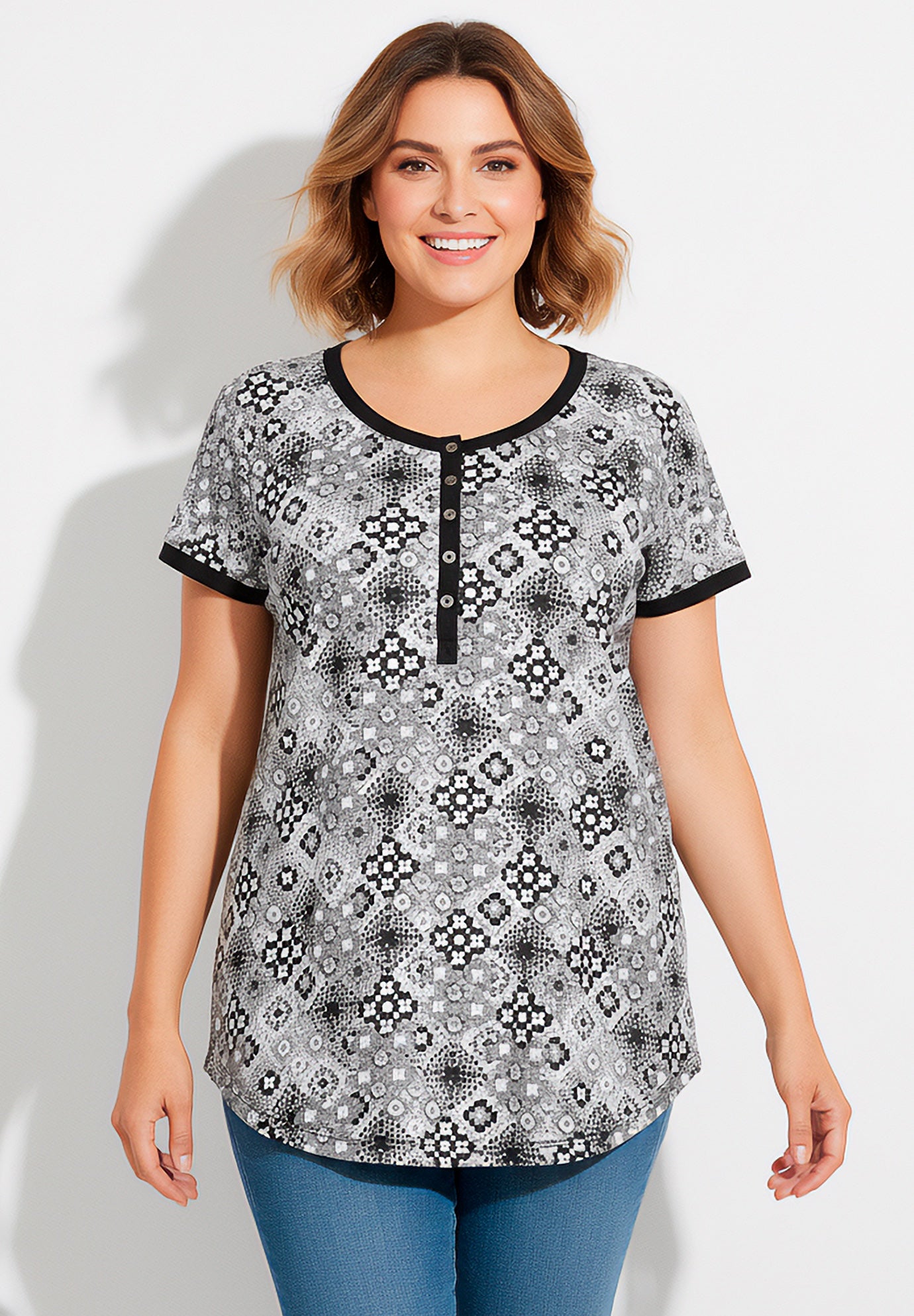 Knit Henley Tunic image number 0