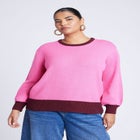 Contrast Rib Sweater image number null