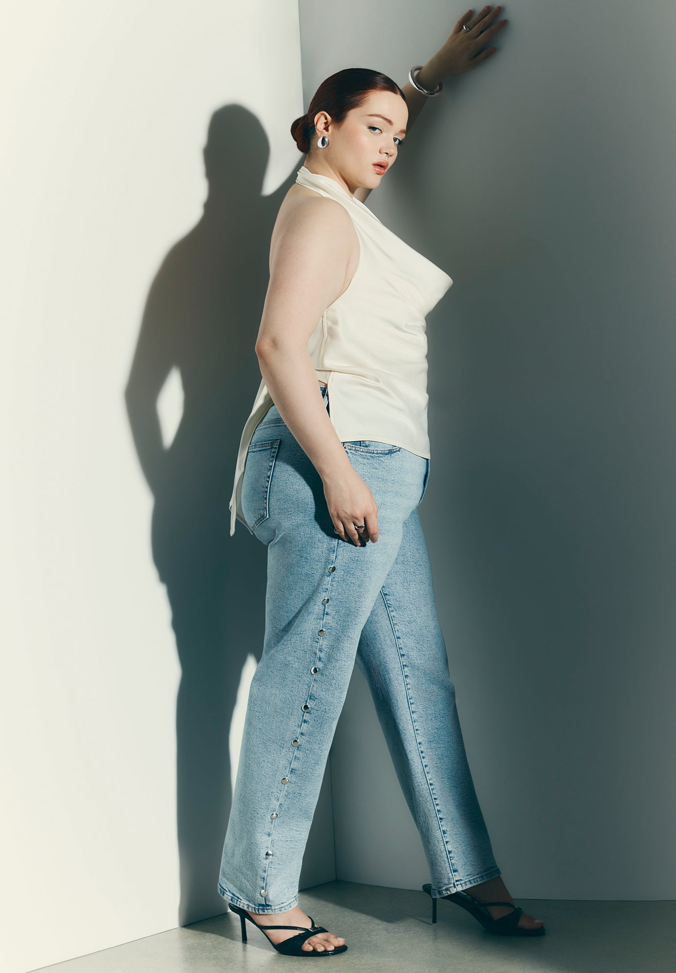 Straight Leg Jean With Studs image number 0