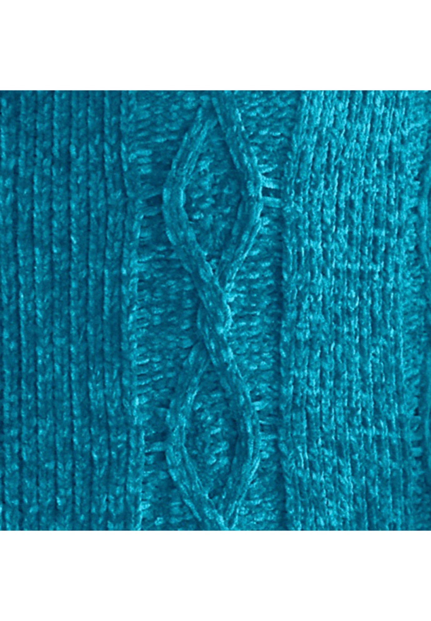 Chenille Zip Cable Cardigan Sweater image number 2