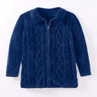 Chenille Zip Cable Cardigan Sweater image number 1