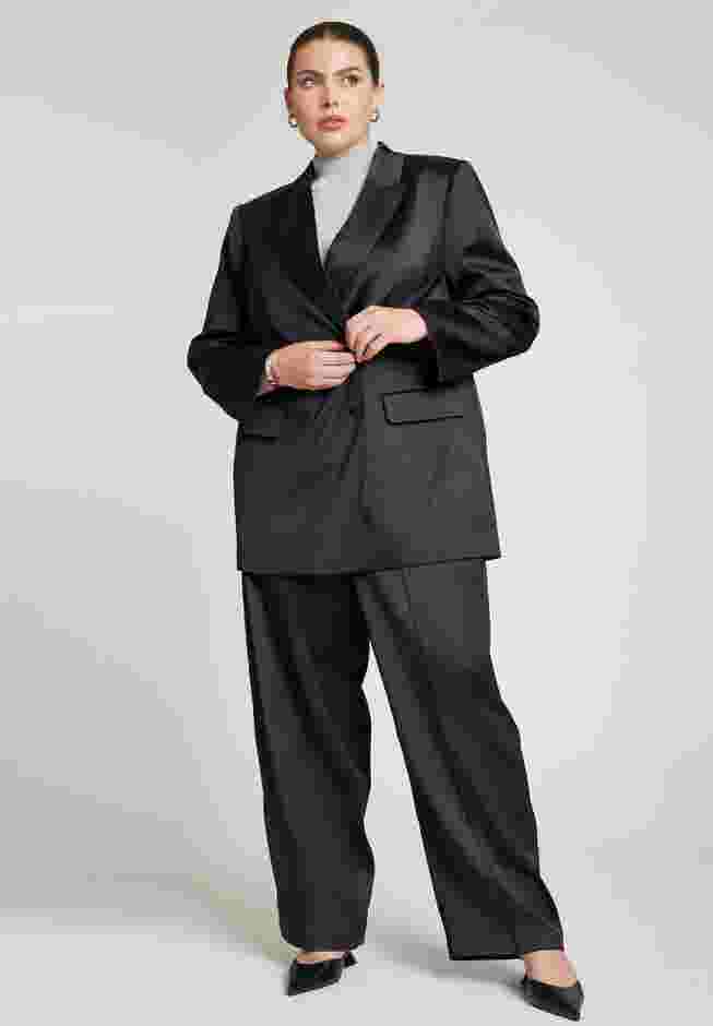 Satin Double Breasted Blazer image number 8