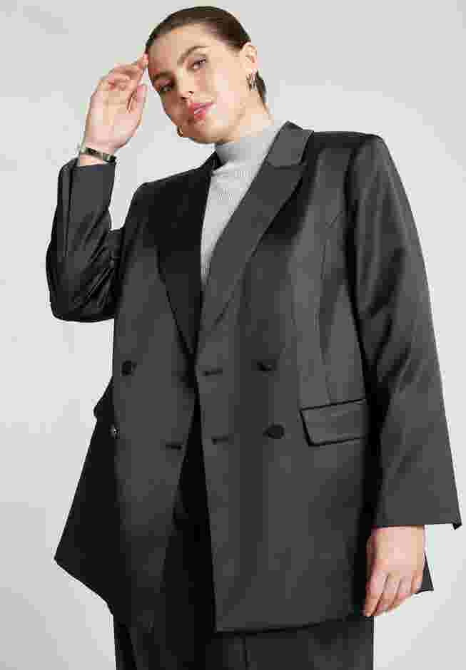 Satin Double Breasted Blazer image number 2