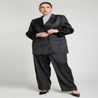 Satin Double Breasted Blazer image number null