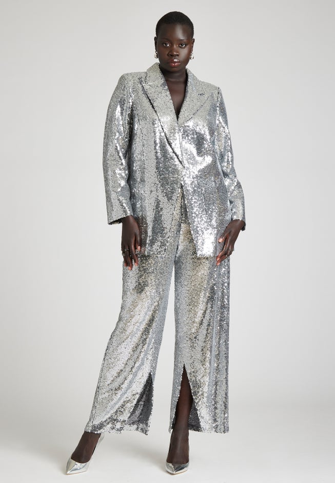 Silver Shimmer Blazer image number null