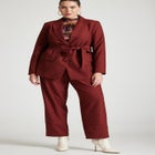 Wide Belt Single Breasted Blazer image number null