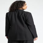 Cinched Blazer With Contrast Lapel image number null