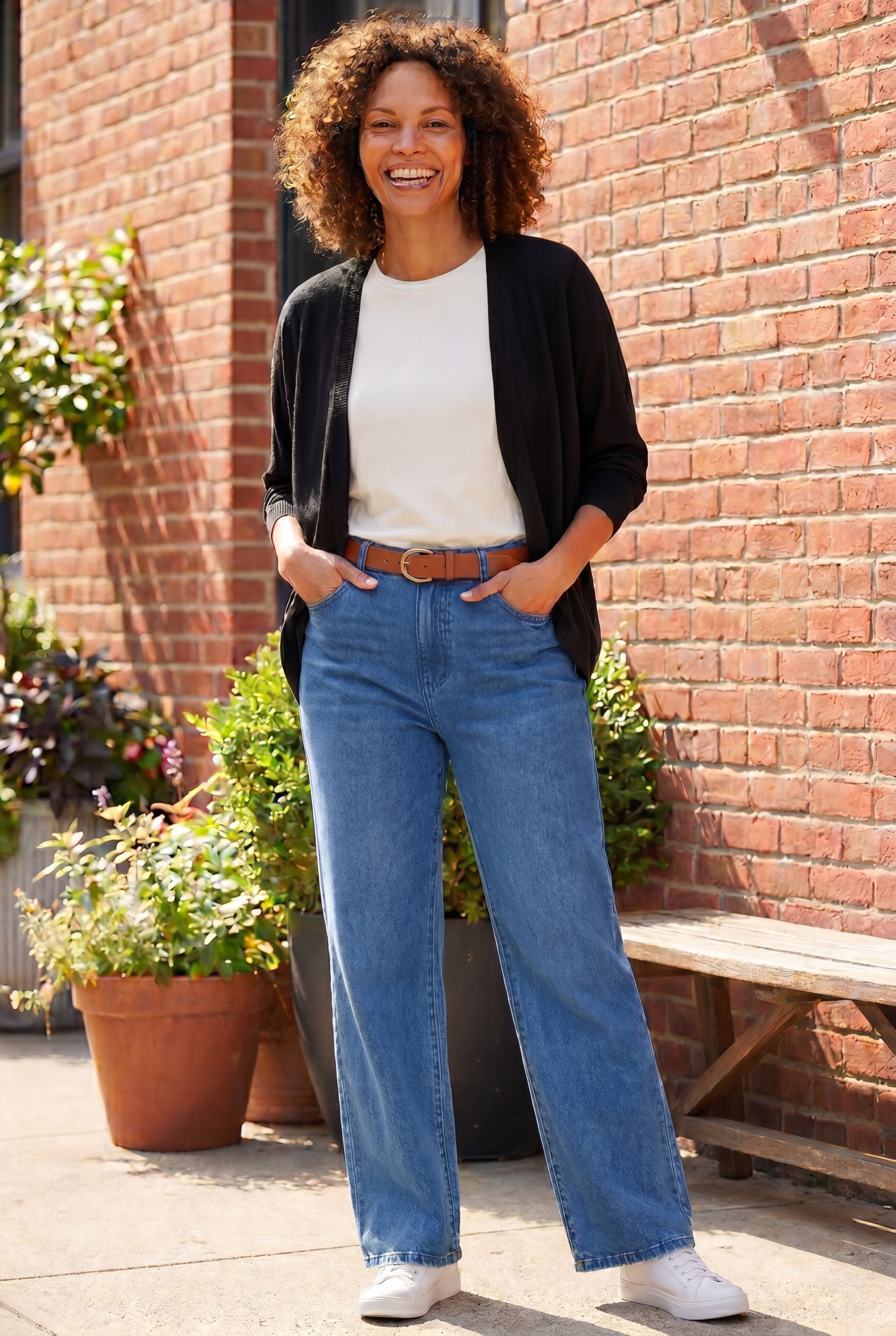 Rib Trim Cardigan Shrug Sweater image number 0