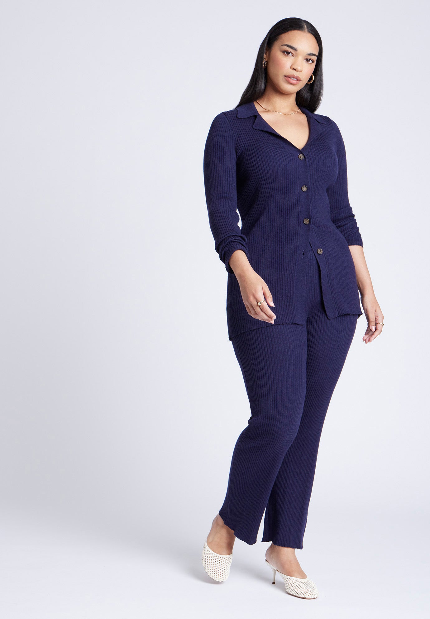  Ribbed Sweater Pull On Pant image number 2