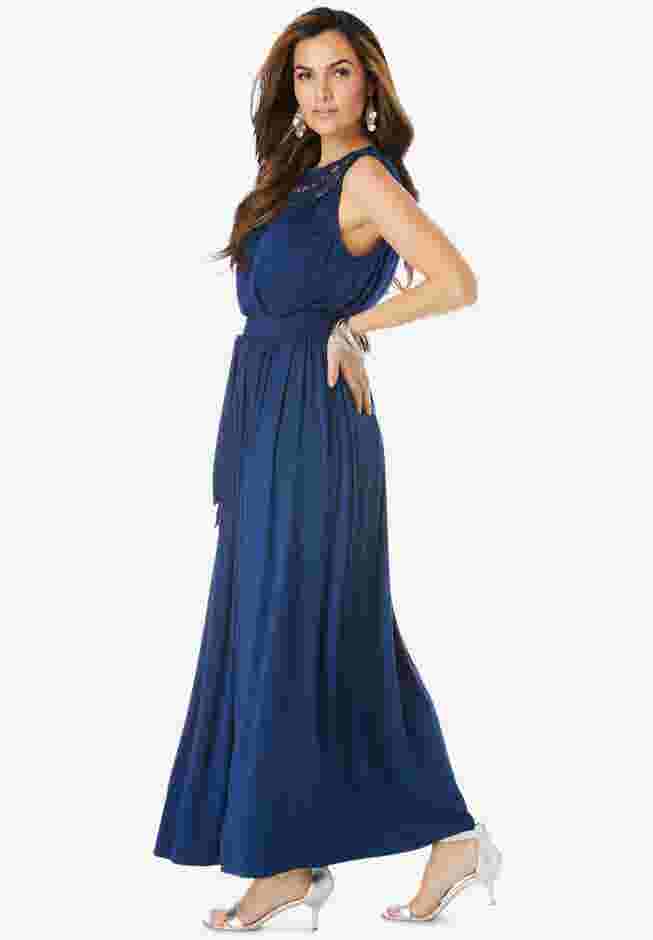 Crochet Yoke Maxi Dress image number 2