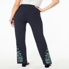 Plus Size Invisible Stretch&reg; Embroidered Split Flare-Leg Jean image number null