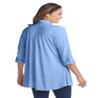 Button-Front Embroidered Tunic image number null