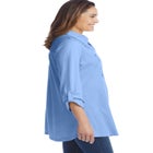 Button-Front Embroidered Tunic image number null