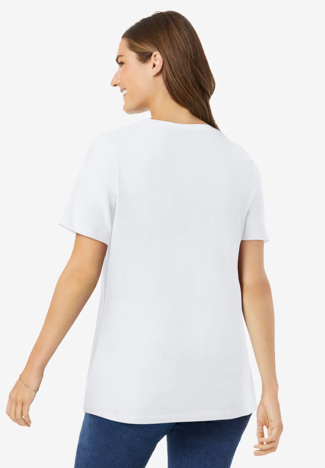 Perfect Short-Sleeve Scoopneck Tee image number 1