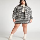Houndstooth Bomber Jacket image number null