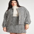 Houndstooth Bomber Jacket image number null