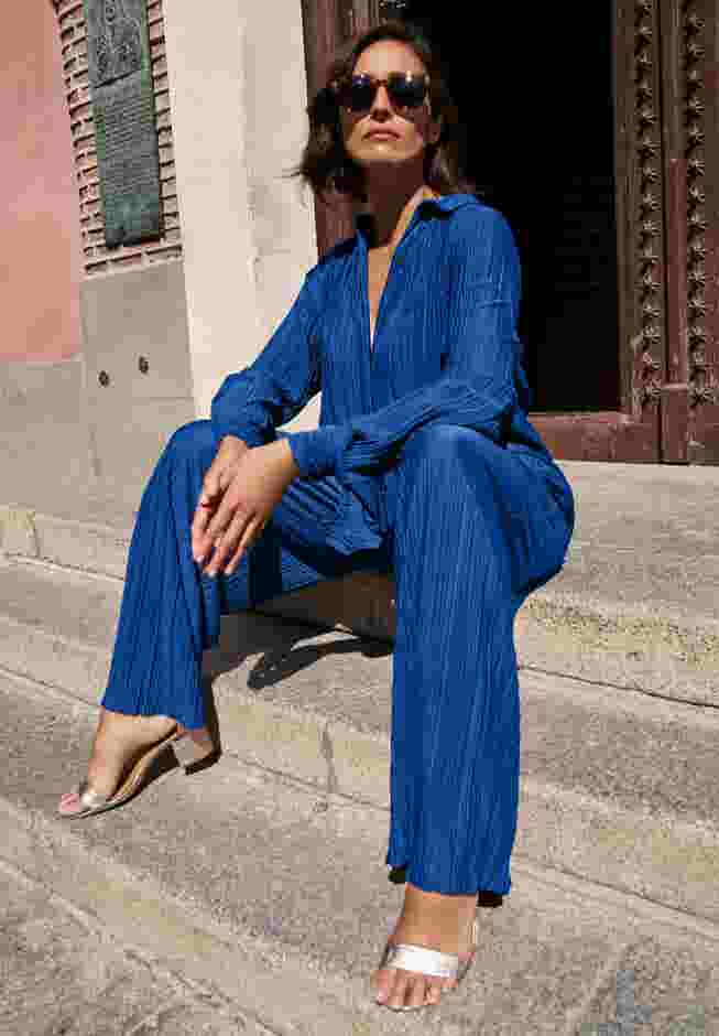Plisse Wide-Leg Trouser image number 3