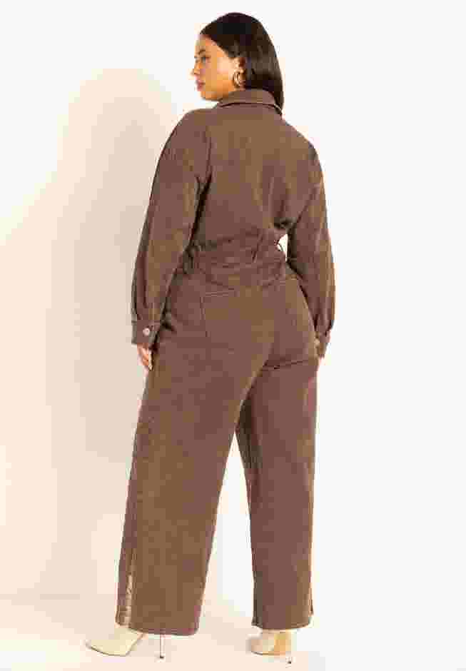 Exaggerated Sleeve Denim Jumpsuit image number 2