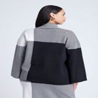 Mock Neck Intarsia Sweater image number null