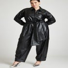 Leather Jumpsuit With Cargo Pockets image number null