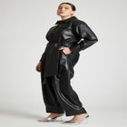Leather Jumpsuit With Cargo Pockets image number null
