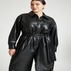 Leather Jumpsuit With Cargo Pockets image number null