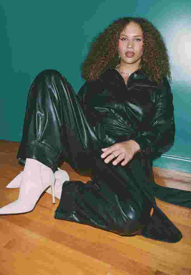 Leather Jumpsuit With Cargo Pockets image number 0