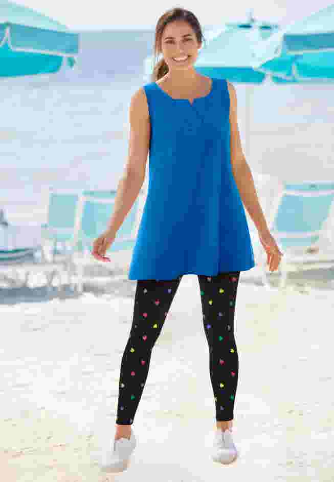 Stretch Cotton Printed Pocket Legging image number 0