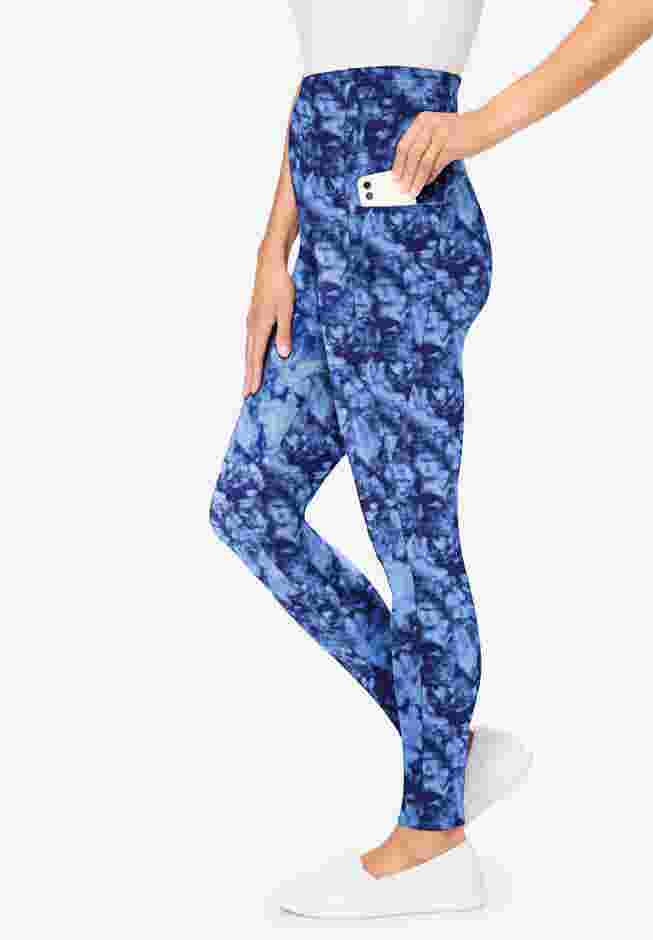 Stretch Cotton Printed Pocket Legging image number 2