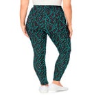 Stretch-Cotton Knit Pull-On Printed Pocket Leggings image number null