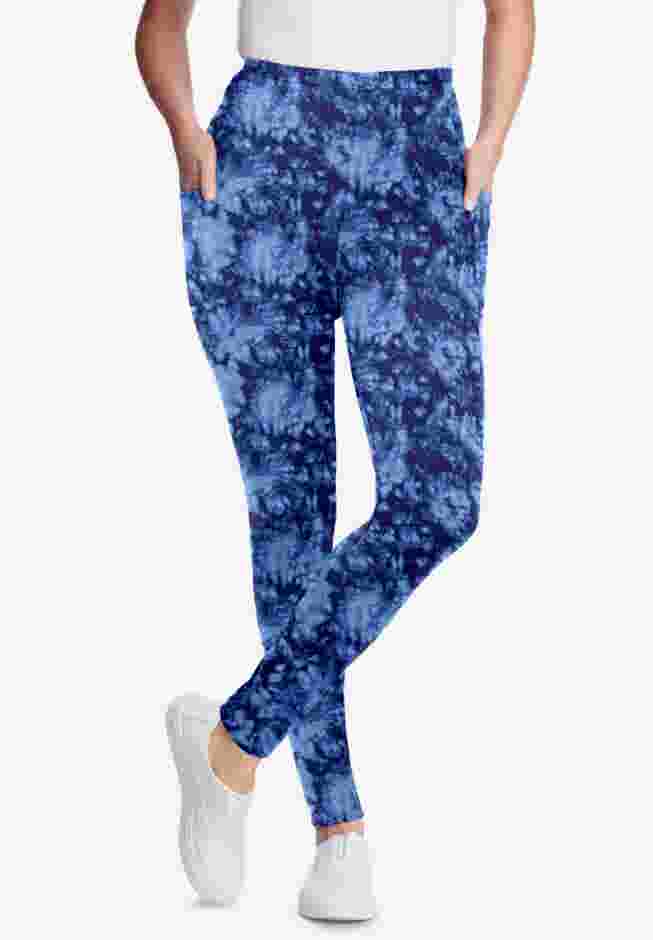 Stretch Cotton Printed Pocket Legging image number 0