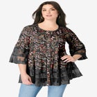 Lace Illusion Blouse image number null
