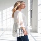 Lace Illusion Blouse image number null